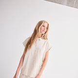 Camisa ICHI Linno Natural Ecru