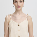 Top ICHI Linno Natural Ecru