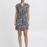 ICHI Aya Total Eclipse Ikat-Kleid