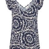 Top ICHI Aya Total Eclipse Ikat