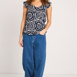 Top ICHI Aya Total Eclipse Ikat