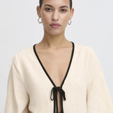 ICHI Tacita Sandshell Melange Top