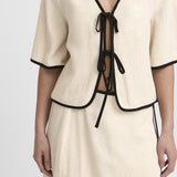 ICHI Tacita Sandshell Melange Top