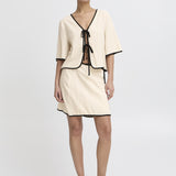 ICHI Tacita Sandshell Melange Top