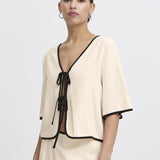 ICHI Tacita Sandshell Melange Top