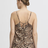 ICHI Anisse Animal Print Top 