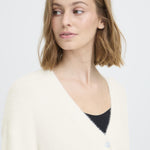 Cardigan ICHI Brula Cloud Dancer - ECRU