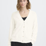 Cardigan ICHI Brula Cloud Dancer - ECRU