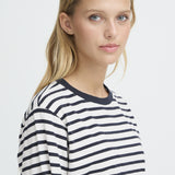 Camiseta ICHI Mira Loose Total Eclipse