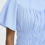 Vestido ICHI Gwenda Blue / White Check