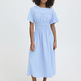 Vestido ICHI Gwenda Blue / White Check