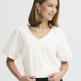 Camiseta ICHI Ihmimmie Cloud dancer White