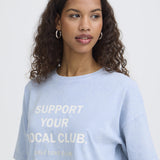 T-shirt ICHI Ihnomandy bleu poudre Cloud Dancer