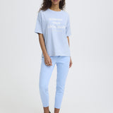 T-shirt ICHI Ihnomandy bleu poudre Cloud Dancer