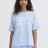 T-shirt ICHI Ihnomandy bleu poudre Cloud Dancer