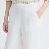 Pantalons ICHI Ihlinno Cloud dancer Blanc