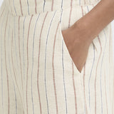 ICHI Ihlinno braun gestreifte Hose