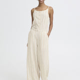 ICHI Ihlinno braun gestreifte Hose