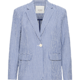 ICHI Ihjilma Sodalite blau/weiß karierter Blazer