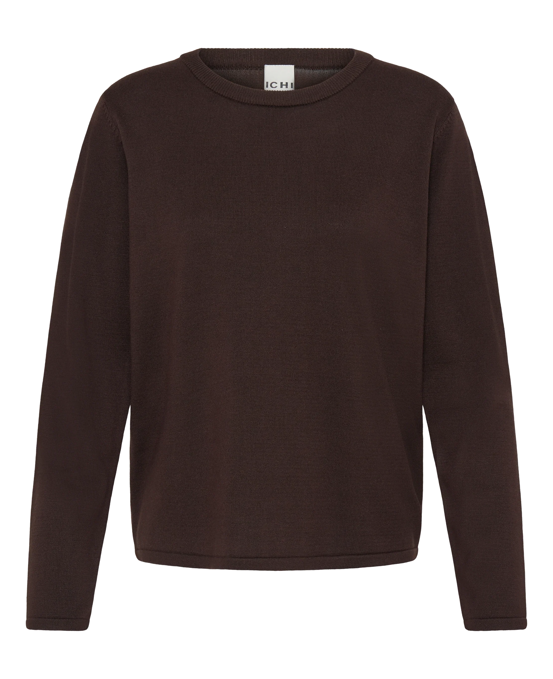 IHLULS O-NECK LS ICHI chocolate torte - vista frontal