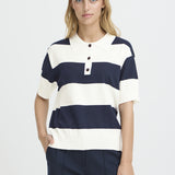 Polo ICHI Luls Total Eclipse / White Stripes