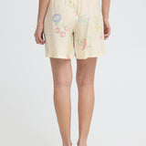 Shorts ICHI Ginni Cross Stitch Flowers