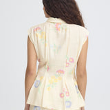 Camisa ICHI Ginni Cross Stitch Flowers