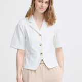 Blazer ICHI Kate Trend Manga Corta Cloud Dancer