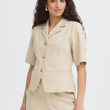 Blazer ICHI Kate Trend Manga Corta Doeskin