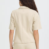 Blazer ICHI Kate Trend Manga Corta Doeskin