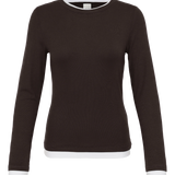 IHNELLAYA LS ICHI chocolate torte / cloud dancer - vista frontal