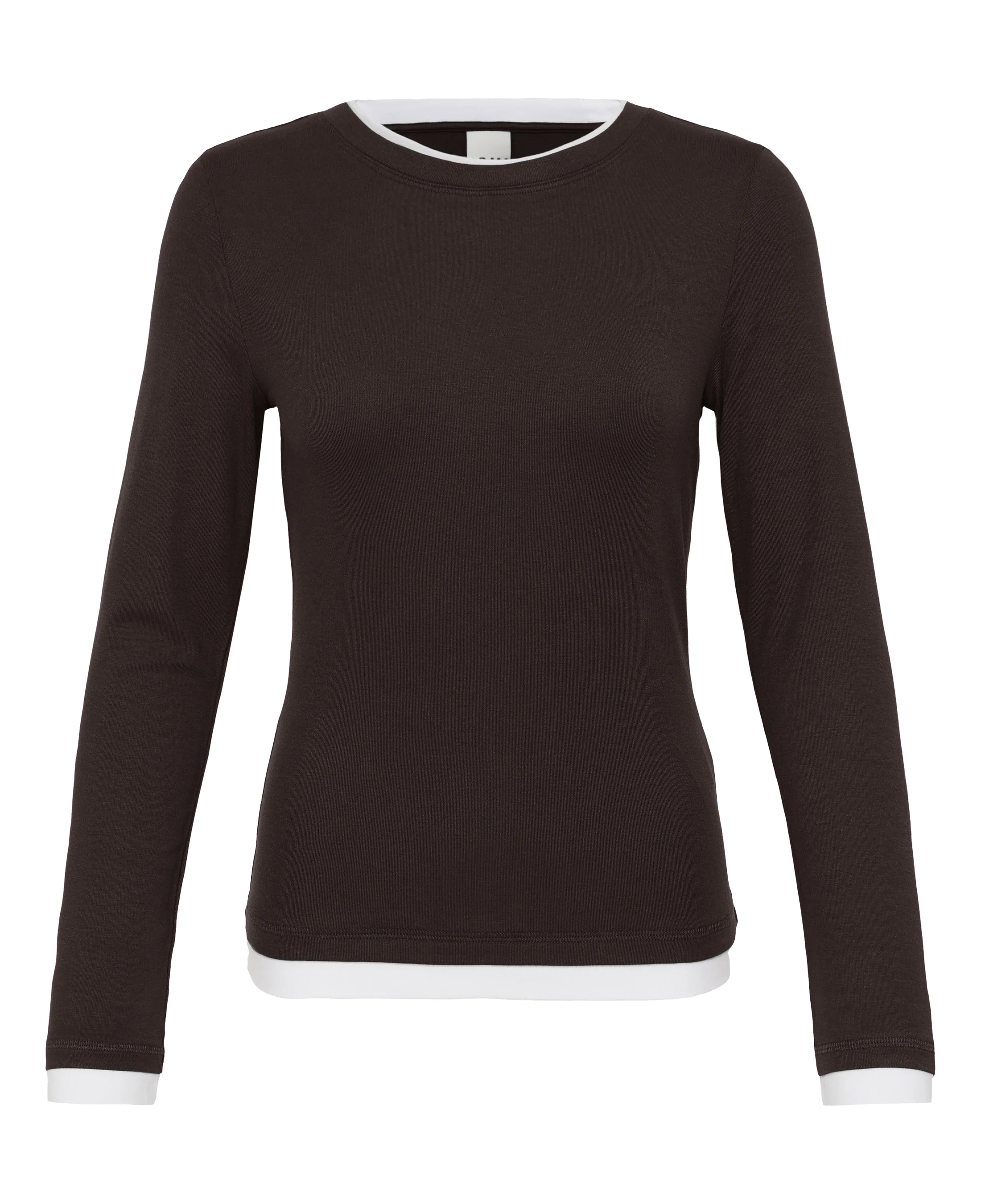 IHNELLAYA LS ICHI chocolate torte / cloud dancer - vista frontal