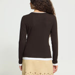 IHNELLAYA LS ICHI chocolate torte / cloud dancer - front