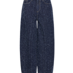 Pantalón ICHI Isalia Dark Blue Broken Denim - ECRU