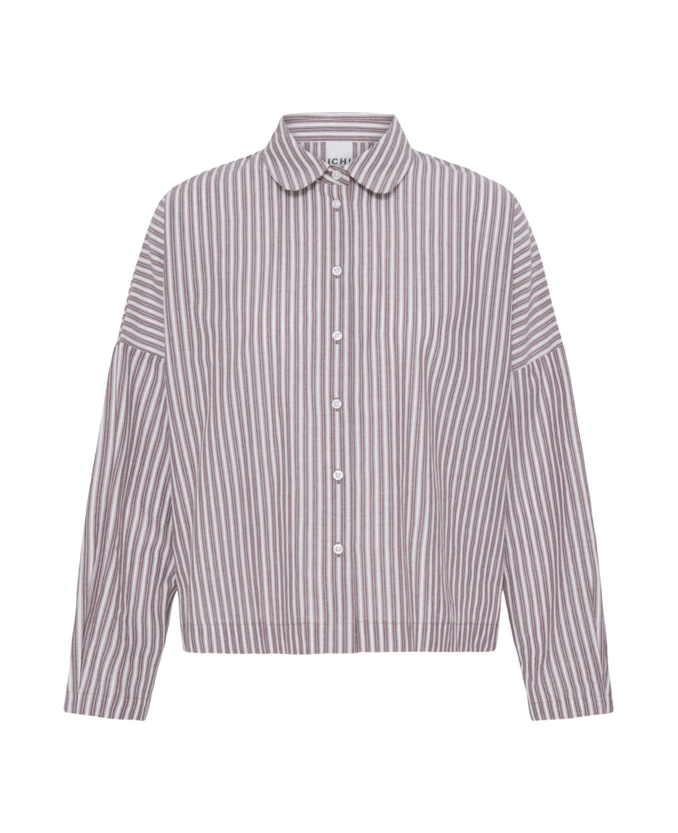 Camisa ICHI Giley Zinfandel Stripe - ECRU