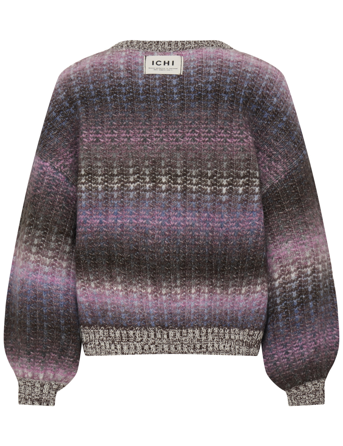 Jersey ICHI Dasunte Pink / Blue / Brown Mix - ECRU