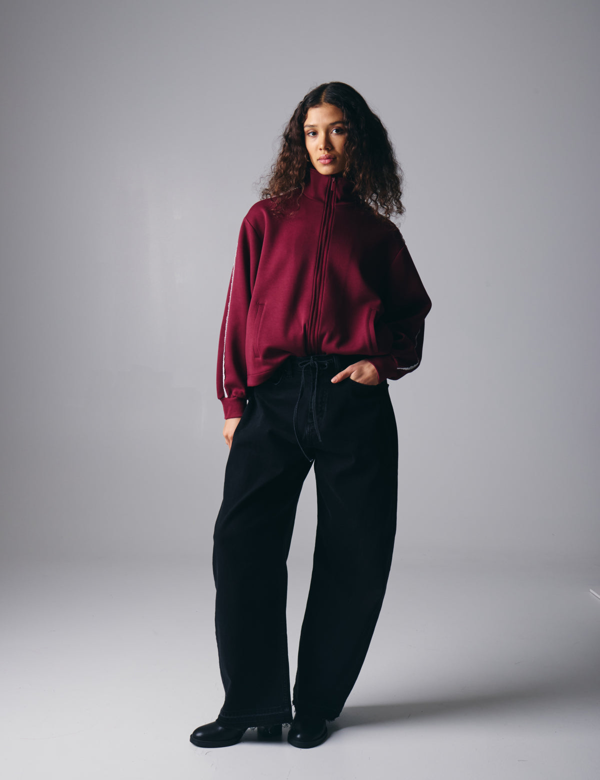 Pantalón ICHI Misilla Black - ECRU