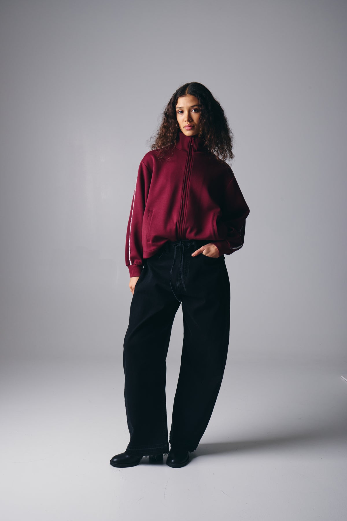 Pantalón ICHI Misilla Black - ECRU