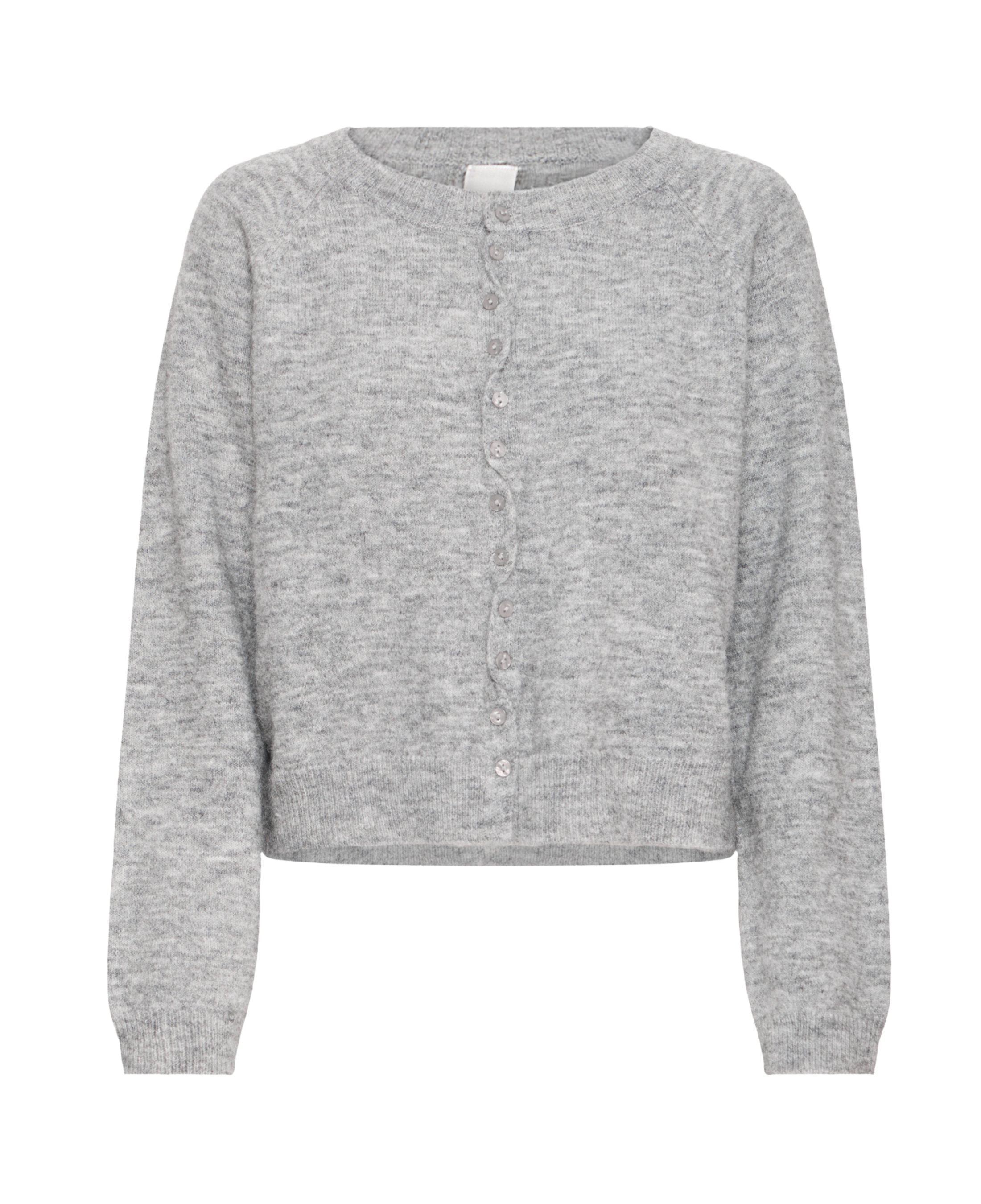 Cárdigan ICHI Sage Alloy Melange - ECRU