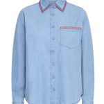 Camisa ICHI Barcy Light Blue - ECRU
