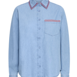 Camisa ICHI Barcy Light Blue - ECRU