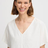B.YOUNG Falakka V-Neck Marshmallow Blouse