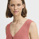 B.YOUNG Falakka Button Hellmahagonikleid