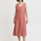 B.YOUNG Falakka Button Hellmahagonikleid