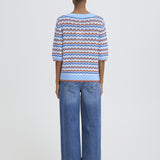 Cárdigan B.YOUNG Pointelle Marsala Stripe