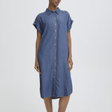 Vestido B.YOUNG Kosmo Mid Blue Denim