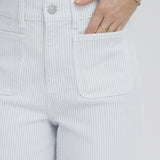 Jeans B.YOUNG Wide Light Blue Denim Stripe