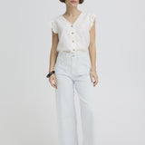 Jeans B.YOUNG Wide Light Blue Denim Stripe