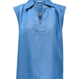 Blusa SALSA JEANS Light Denim Escote Cadena