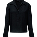 SALSA JEANS Half Placket Black Shirt 